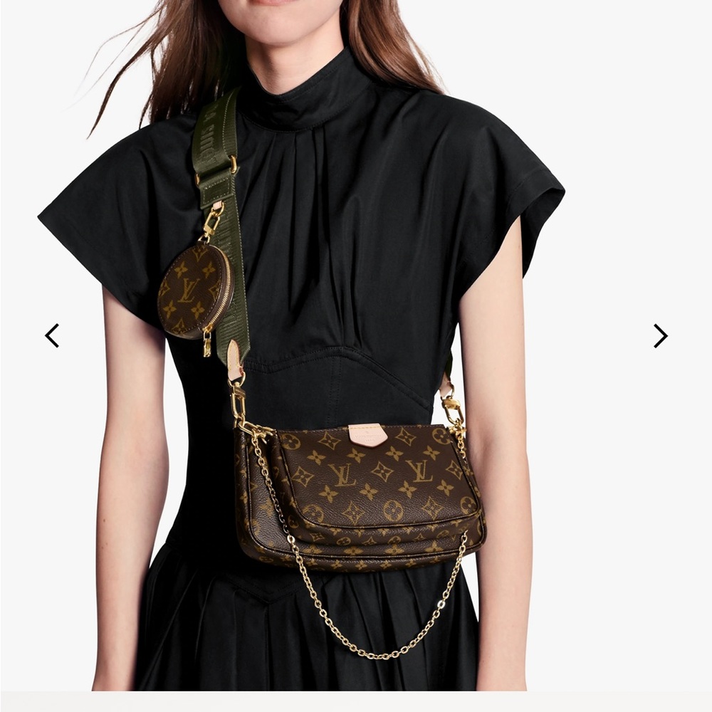 Louis Vuitton Multi Pochette Accessories Khaki & Monogram